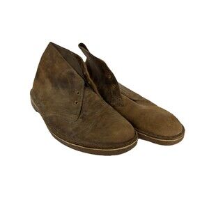 Clarks Desert Trek Brown Leather Chukka Boots Mens 11M Distressed